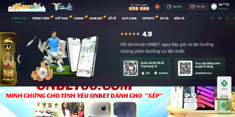 Quy trình tải app Onbet nhanh chóng dễ dàng