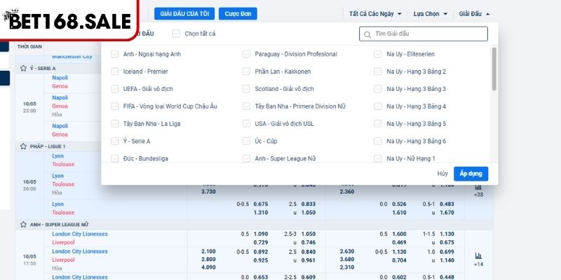 A Sports Bet168 – Thống Trị Sân Cỏ Toàn Cầu Với Kèo Cược  3 Những điểm vượt trội của sảnh giải trí